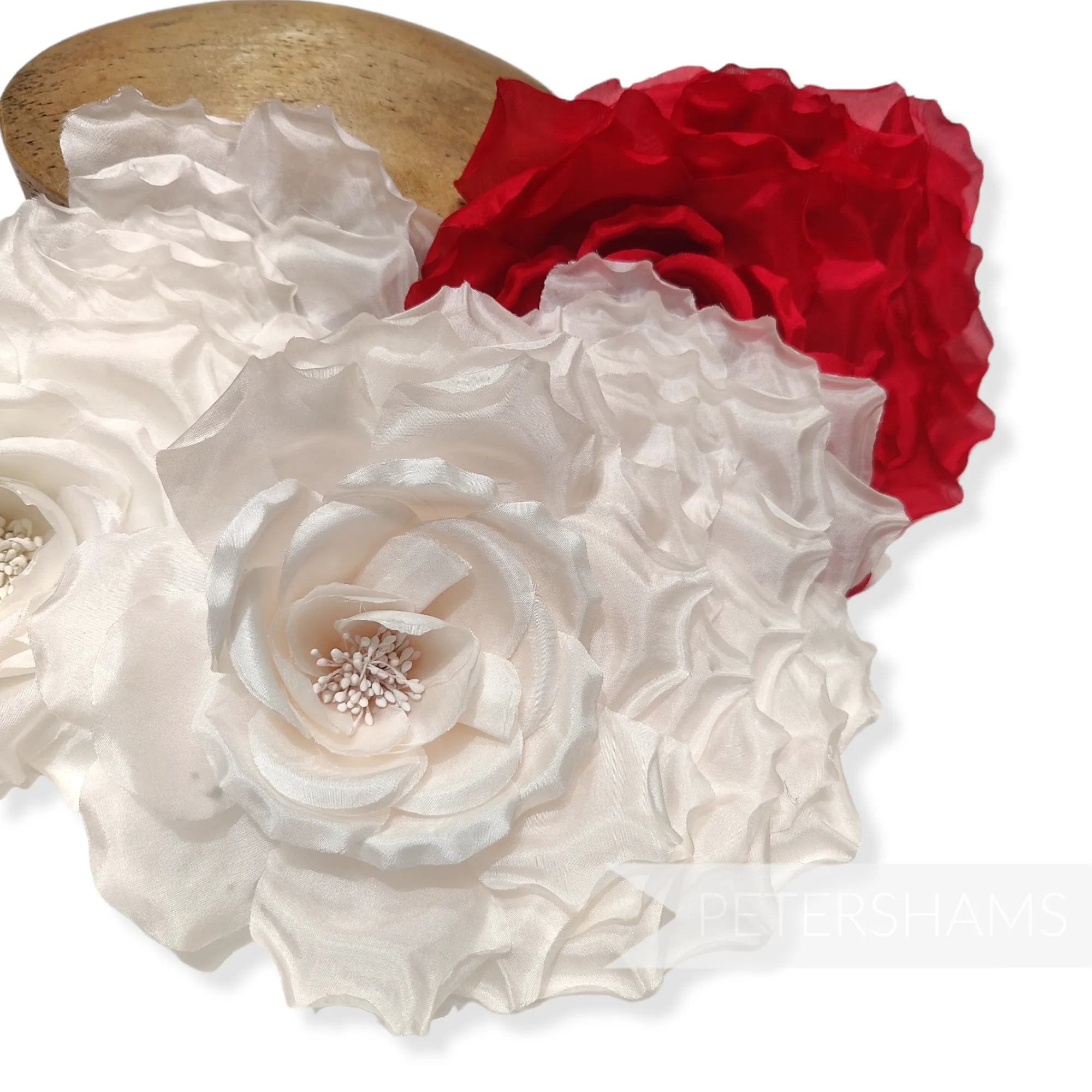 'Amarone' Extra Large 24cm Silk Rose