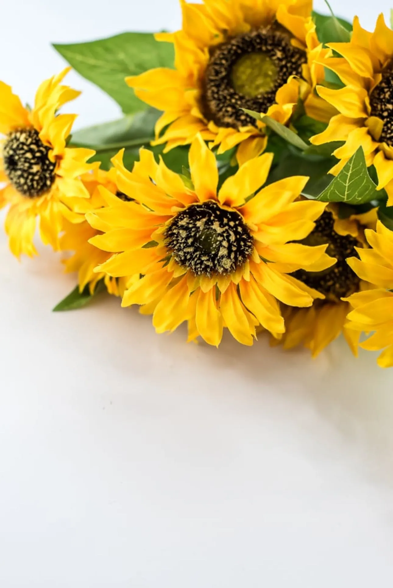 Artificial Sunflower flower bush - yellow