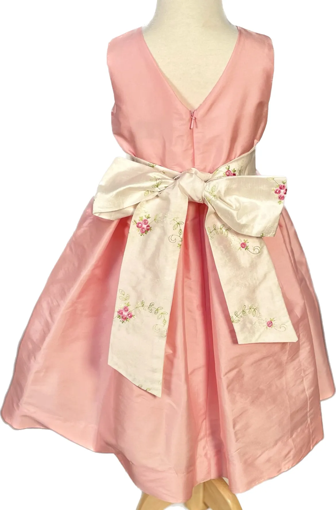 Barbie Pink Dress w/Rose Emb. Sash