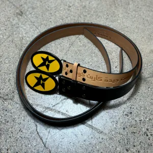 CARPET LEATHER BELT WITH BUCKLE