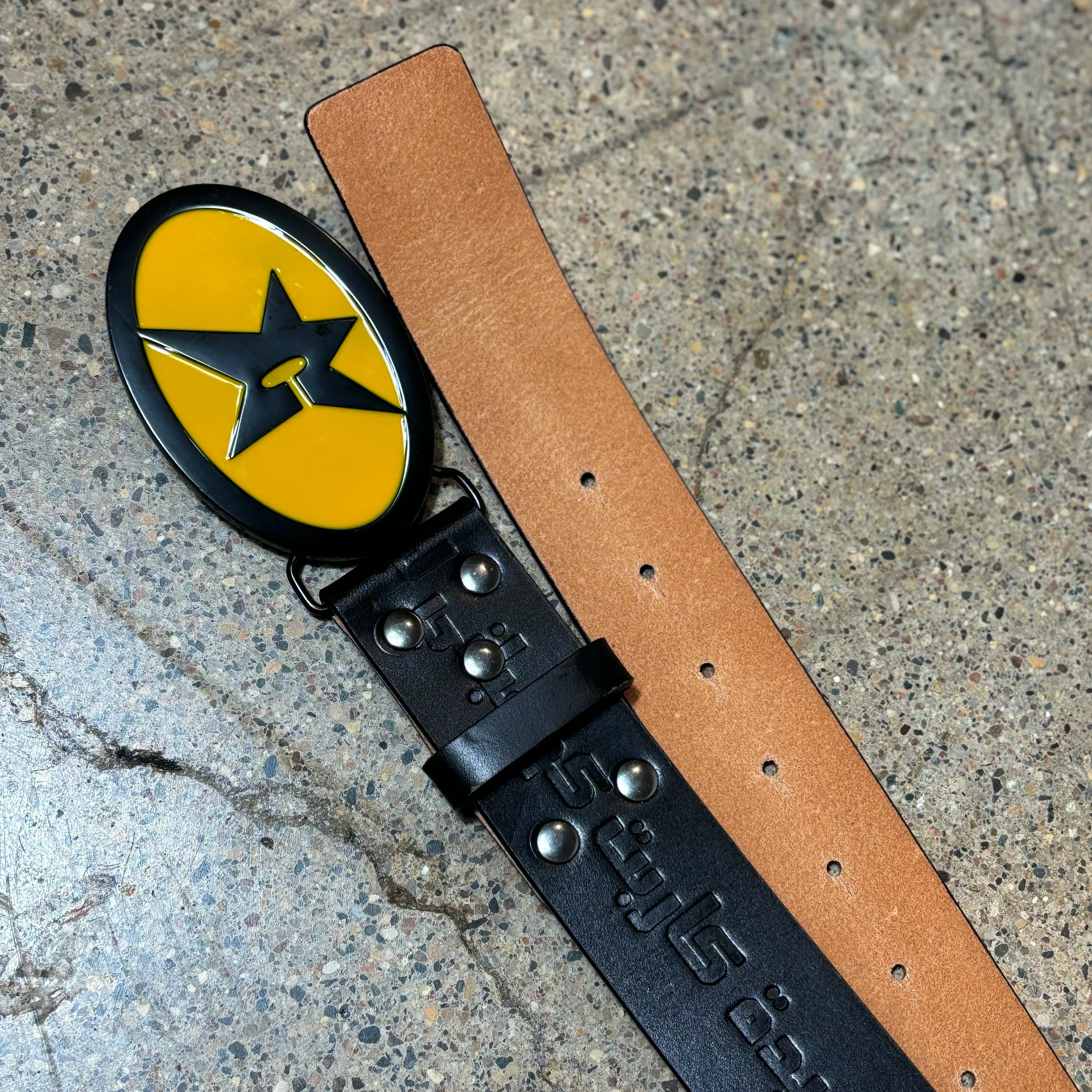 CARPET LEATHER BELT WITH BUCKLE