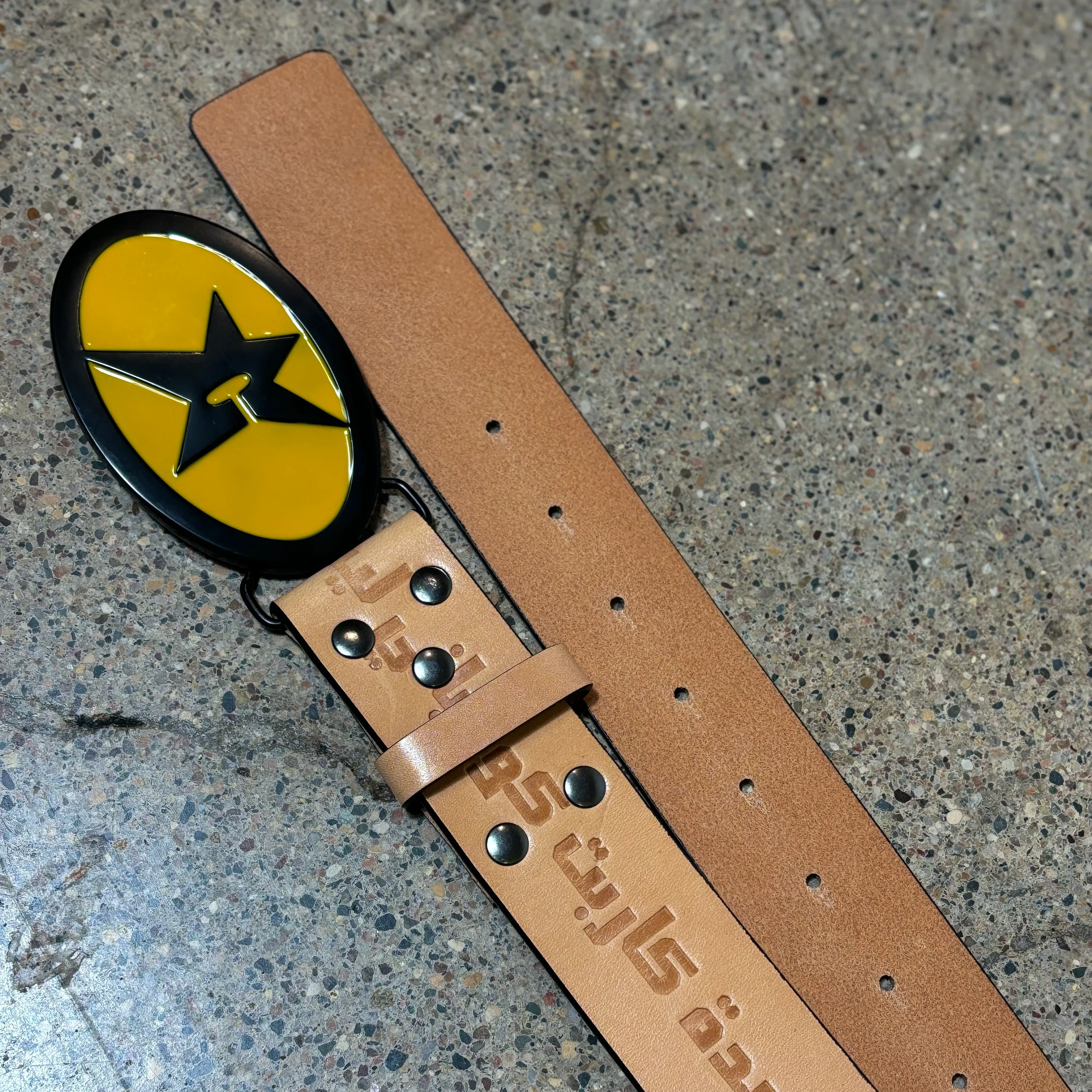 CARPET LEATHER BELT WITH BUCKLE