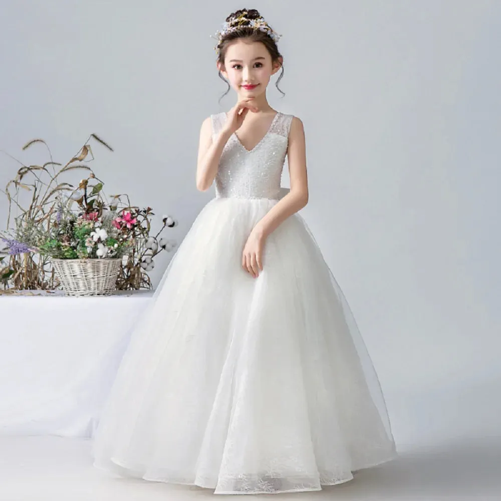 Flower Girl Party Pageant Ball Gown Girls Dress