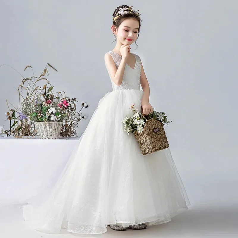 Flower Girl Party Pageant Ball Gown Girls Dress