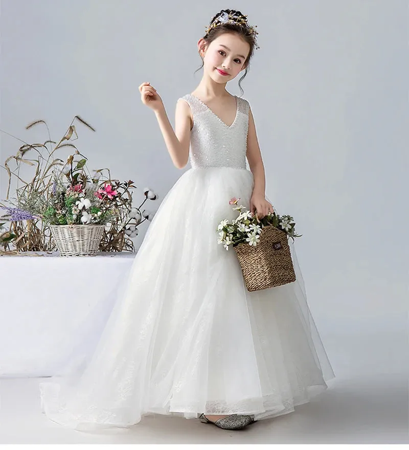 Flower Girl Party Pageant Ball Gown Girls Dress