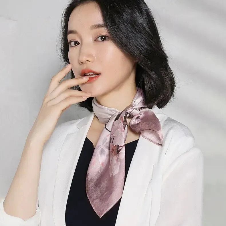 Fragrance Fully (Man Tingfang) - Silk Neckscarf, Chinese Style, Hangzhou Silk