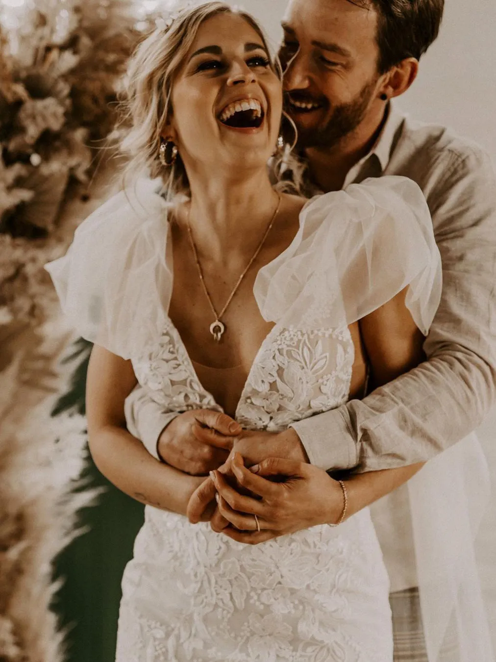 Mermaid V neck See Through Wedding Dresses Lace Rustic Bridal Gowns CBD096