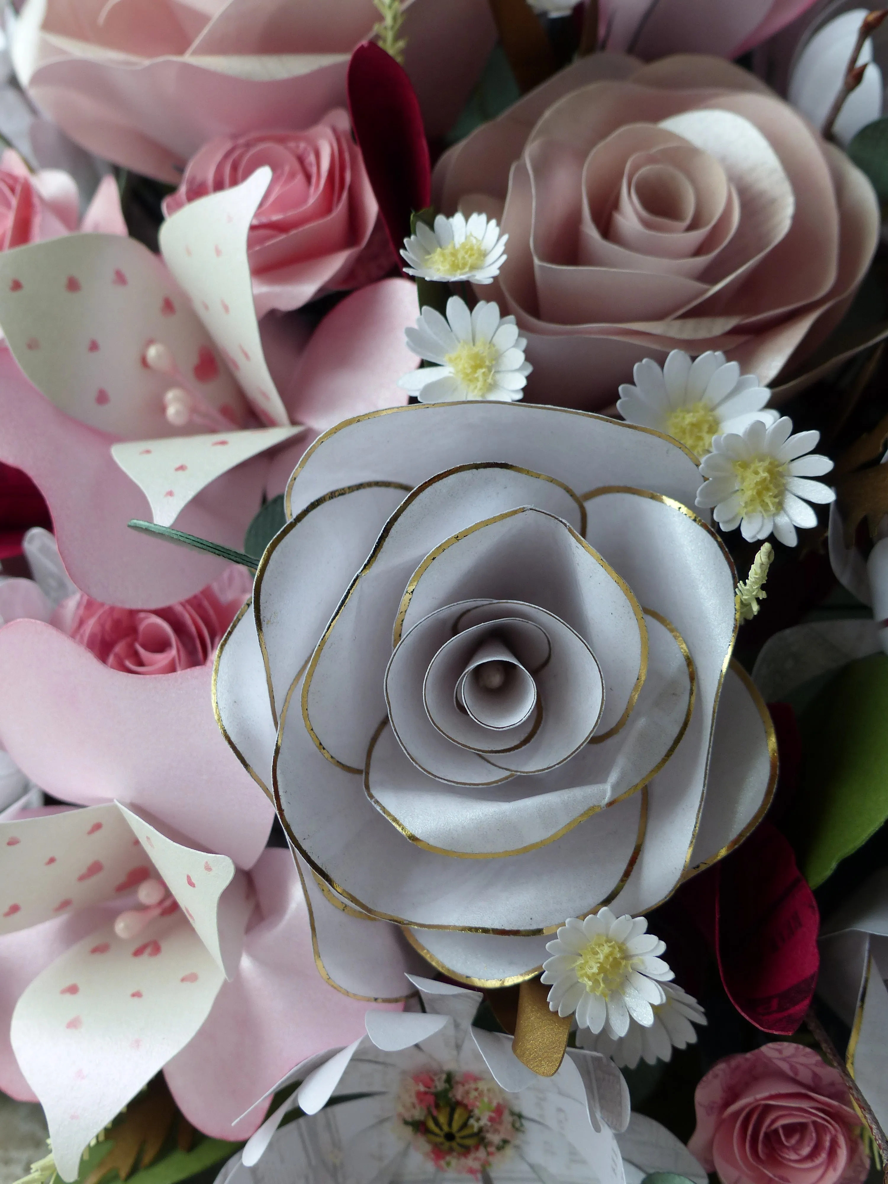 Pretty pink Paper flower bouquet