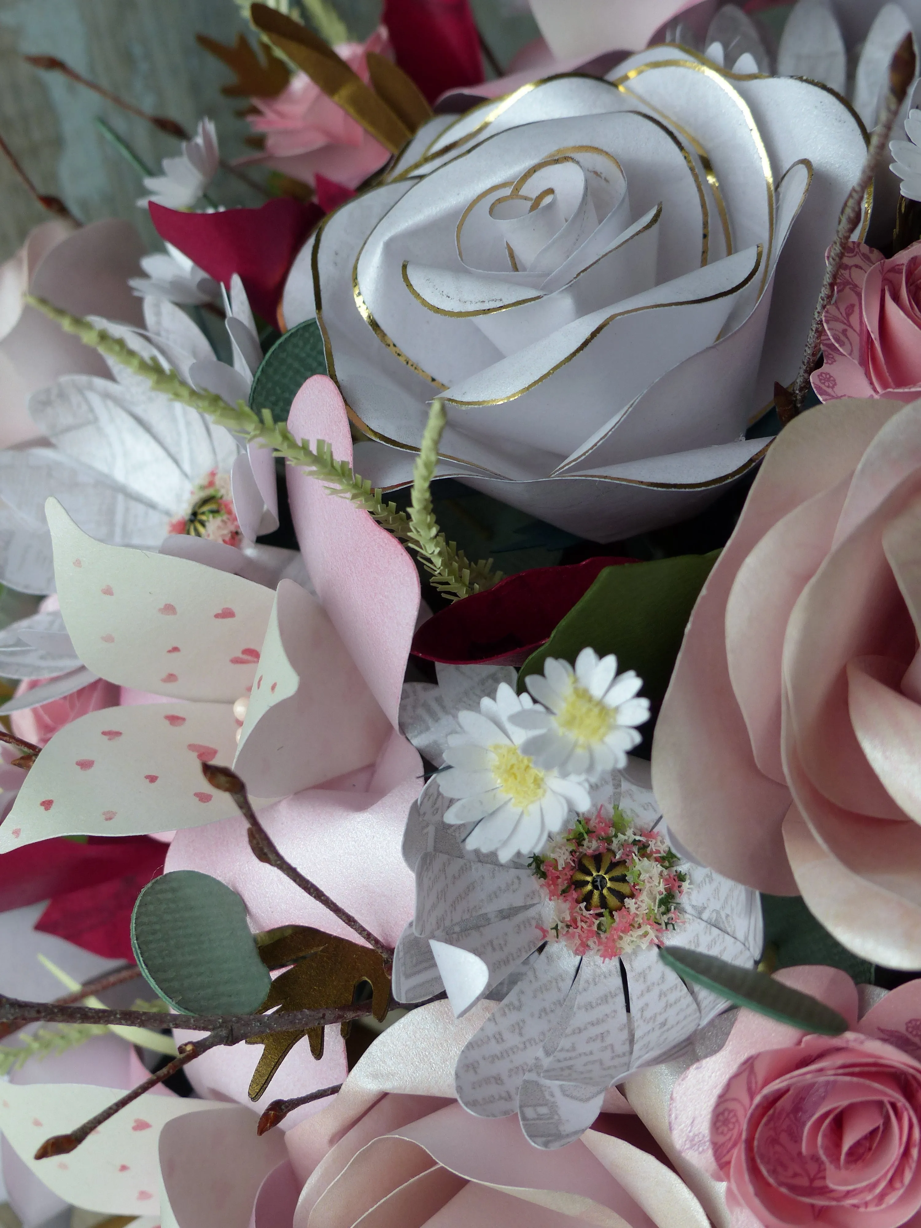 Pretty pink Paper flower bouquet