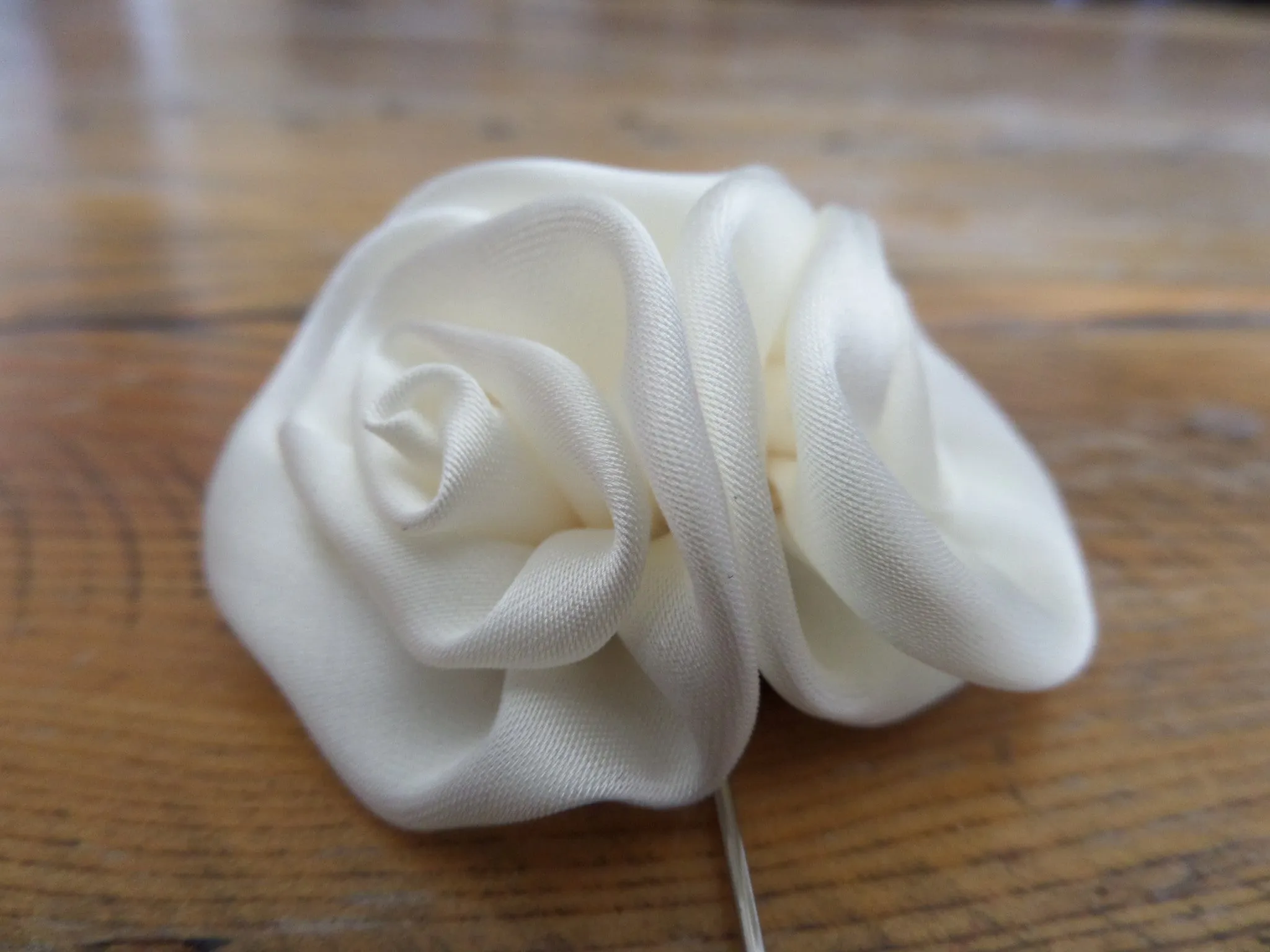 White Ivory Flower Lapel Pin